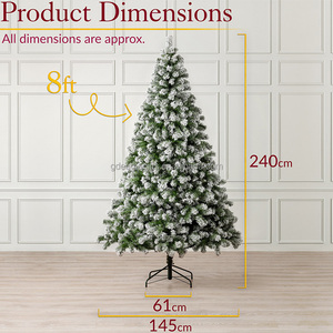 Eaglegifts tuyết cây giáng sinh 100% PE PVC hỗn hợp có thể thu vào và có thể gập lại giáng sinh trang trí cây <span class=keywords><strong>8</strong></span> chân Cây giáng sinh 240cm - Product Image 1