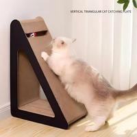 Griffoir pour chat triangulaire vertical, résistant à l'usure, papier ondulé anti-chute, griffoir pour chat anti-rayures