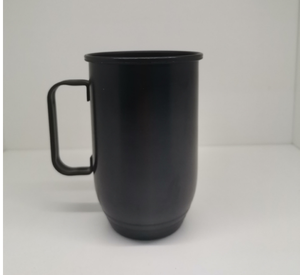 Tazas de Café de Metal Negro Personalizadas DFU1199, Capacidad de 500 ml y 850 ml, Material Superior de Gamuza - Product Image 1