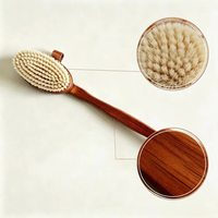 Brosse de bain longue et moderne avec manche détachable et sangle antidérapante pour le nettoyage corporel sous la douche