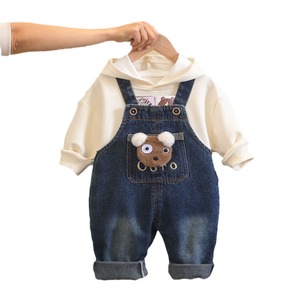 Conjunto Casual <span class=keywords><strong>de</strong></span> Dos Piezas <span class=keywords><strong>para</strong></span> Niños <span class=keywords><strong>de</strong></span> <span class=keywords><strong>Un</strong></span> <span class=keywords><strong>Año</strong></span>, Traje con Capucha y Tirantes <span class=keywords><strong>de</strong></span> Primavera, Estilo Occidental, Diseñado <span class=keywords><strong>para</strong></span> Bebés - Product Image 5