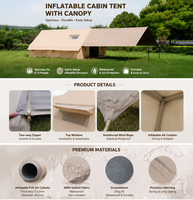 Надувная палатка QuickAir для кемпинга, простая в установке, уличное укрытие AirTent Pro XL, надувная палатка для кемпинга на открытом воздухе