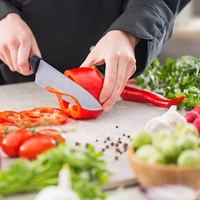 Hoge Kwaliteit Fruit Groente Snijden Gereedschap 6 Pcs Keukenmessen Kleurrijke Mes Sets Met Houder