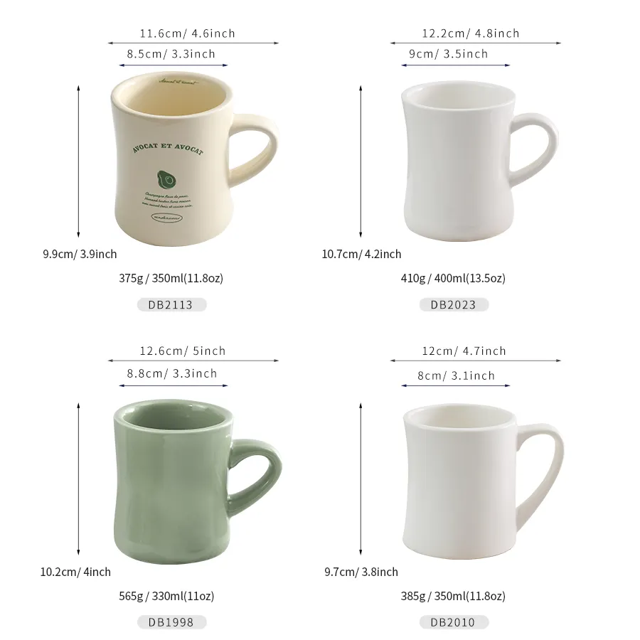 Tazza da caffè in porcellana Vintage Vintage stile retrò Logo personalizzato tazze da caffè in ceramica Creative