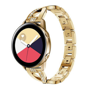 Diamantes de imitación de diamante tipo X de 20mm y 22mm para Samsung Galaxy <span class=keywords><strong>Watch</strong></span> 7 Band 41mm 45mm <span class=keywords><strong>Active</strong></span> 2 1 <span class=keywords><strong>46mm</strong></span> 42mm Correa de reloj de metal para mujer - Product Image 3