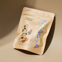 Sachet en plastique transparent personnalisé refermable Noix de cajou Biscuit Cookie Sachet debout en plastique Sacs d'emballage en aluminium et en papier kraft