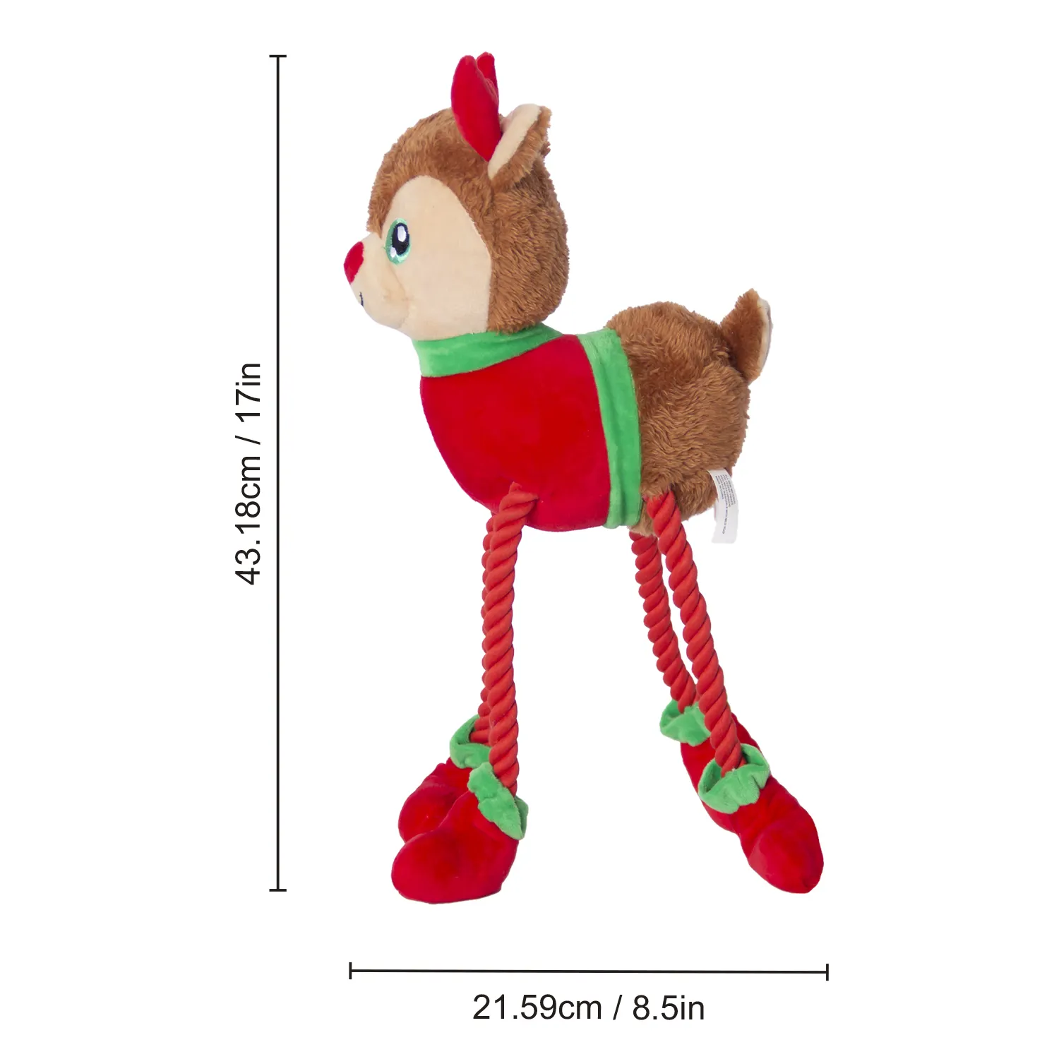 เคี้ยวเคี้ยวทนทานการออกแบบใหม่ขายร้อนXMAS PLUSH-LLAMA/เรนเดียร์เชือกขาและรองเท้าสีแดง+ปรับแต่งของเล่นตุ๊กตา