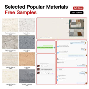 Kostenlose Proben Travertin-Stein-Tischtextur-Design Bodenwand weiche Keramikfliese flexibler Steinfurnierstreifen - Product Image 5