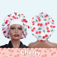 Bonnet de nuit en satin de soie imprimé à large bord et à haute élasticité pour femmes SOLPOP, protection des cheveux