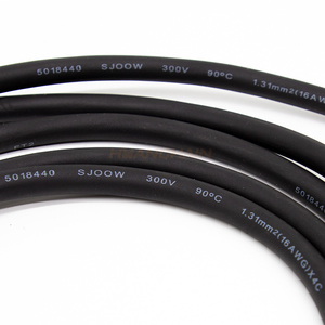 電気フレキシブルゴム製AC電源コードSJOOWケーブル4コア16AWG - Product Image 2