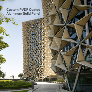 Panel de Aluminio Perforado de Montaje Rápido para Muro Cortina, con Orificios Circulares Mixtos Personalizados, Resistente a la Intemperie, para Fachadas de Edificios de Oficinas - Product Image 2