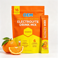 Poudres d'électrolytes en sachets OEM - Poudre d'hydratation sans sucre - Suppléments vitaminiques pour soutenir l'immunité - GMP NSF