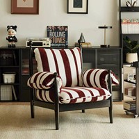 Fauteuil détachable et lavable, moderne, rouge et noir, style français, haut de gamme, pour salon, balcon, chaise de loisirs, confortable, durable, en bois massif