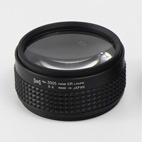 Loupe à poignée de fabrication japonaise Grossissement 5X/7X Conception de poignée en caoutchouc à grande lentille de 53mm avec sangle de transport pour l'inspection des bijoux et des pierres précieuses