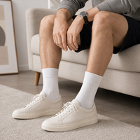Chaussettes en coton respirant pour hommes avec logo et couleurs personnalisés, coussin en nid d'abeille, tricotées, décontractées, écologiques, fournisseur ODM et OEM