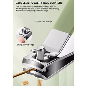 Yeni manikür ve pedikür seti 5 adet paslanmaz çelik Anti sıçrama tırnak makası güzellik tırnak bakımı araçları ile ayna plastik kasa - Product Image 2