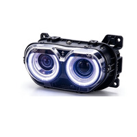 Conjunto de Faros Delanteros KEBEL RGB para Dodge Challenger 2015-, Luces LED Secuenciales DRL, Par de Lámparas Delanteras de Repuesto