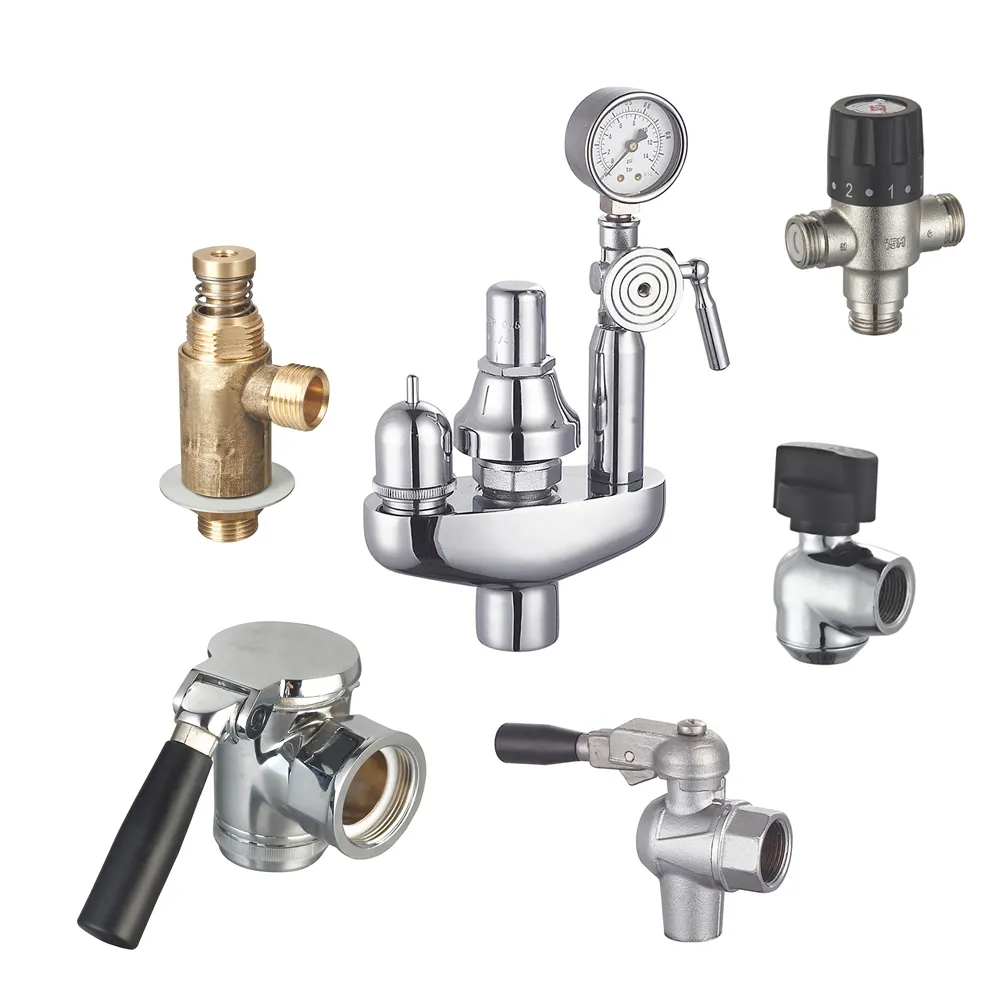 Best selling thermostatic pre-mix commercial catering equipment push tap and mixing valve