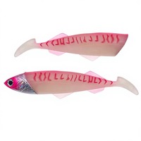 Leurre souple géant à queue de pagaie, pailleté dégradé, 22cm et 26cm, deux tailles, pour la pêche en haute mer
