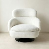 Fauteuil de salon minimaliste italien, fauteuil inclinable design, fauteuil d'appoint moderne et simple de couleur blanche pour la maison