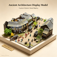 Maquette d'architecture de rue historique personnalisée