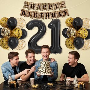 Kit <span class=keywords><strong>de</strong></span> 21 <span class=keywords><strong>Globos</strong></span> <span class=keywords><strong>de</strong></span> Látex con Diseño <span class=keywords><strong>de</strong></span> Leopardo en Dorado, Negro y Amarillo, con Pancarta <span class=keywords><strong>de</strong></span> Feliz <span class=keywords><strong>Cumpleaños</strong></span> <span class=keywords><strong>para</strong></span> Decoración <span class=keywords><strong>de</strong></span> Fiestas <span class=keywords><strong>de</strong></span> <span class=keywords><strong>Cumpleaños</strong></span> - Product Image 3