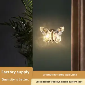Lampada da Parete a LED Moderna di Lusso in Stile Nordico a Forma di Farfalla con Temperatura di Colore Regolabile, Alto CRI 80, in Ferro e Acrilico per Camera da Letto e Soggiorno - Product Image 2