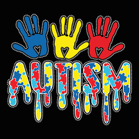 Grande réduction : Transferts thermocollants en vinyle imprimable, motifs strass scintillants et colorés sur le thème de l'autisme pour T-shirts
