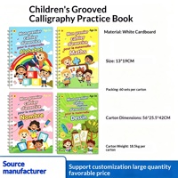 Cuaderno de práctica de caligrafía con ranuras para transición de preescolar a primaria, edición francesa transfronteriza, papel para control del uso del lápiz para estudiantes