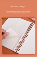Bloc-notes A5 à spirale, carnet de correction des erreurs original, nouvelle édition à feuilles mobiles, 80 feuilles, motif floral minimaliste, cadeau