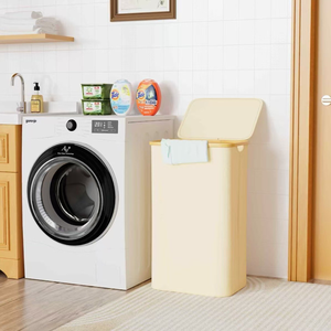 سلة غسيل قابلة للطي من الخيزران بالجملة مع أغطية، سلة غسيل معدنية قابلة للتخصيص الحجم للتخزين المنزلي - Product Image 6