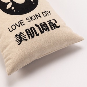 Sac en toile de coton blanc naturel avec cordon de serrage, logo personnalisé, impression par transfert thermique, sac cadeau éco-responsable pour voyage, sac en coton de Noël - Product Image 4