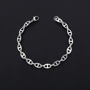 Bracelet rond en acier inoxydable de 6 mm de large, chaîne en forme de grain de café, bracelet pour femmes, accessoires de bijoux - Product Image 5