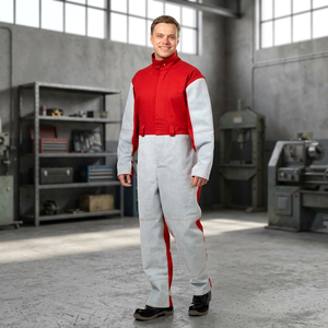 <b>Red</b> And Gray Safety <b>Suit</b> <b>Men</b> Reflective Workwear Industrial Use Class 2 Protective Clothing - Product Image 3