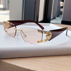 Nuevas Gafas de Sol Unisex sin Marco, Estilo Europeo Americano, Protección UV400, de Alta Gama, Transfronterizas, Modelo <span class=keywords><strong>Libro</strong></span> Rojo Pequeño - Product Image 1