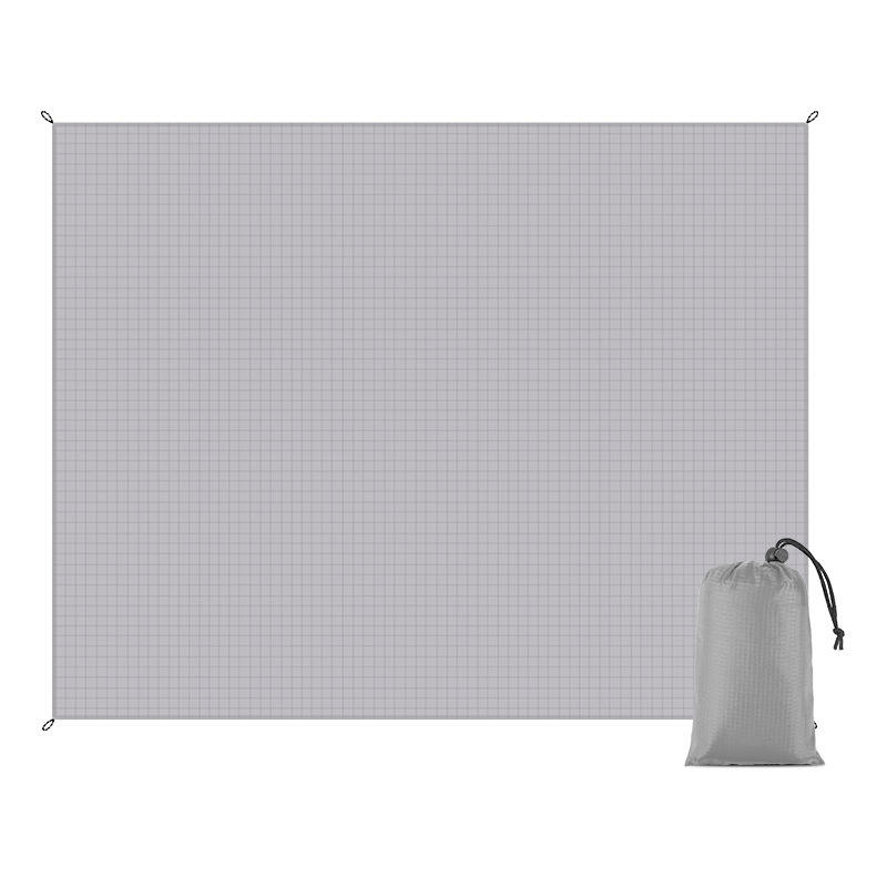 Alfombra de playa de tres secciones gris claro