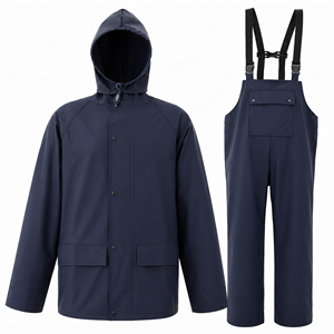 Veste de pluie imperméable, ensemble 3 pièces pour adultes, vêtements de protection contre les intempéries - Product Image 3