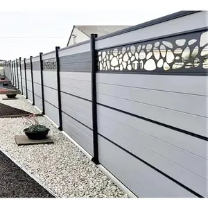 Top Verkoop Europese Wpc Composiet Kunststof Hout Luxe Metalen Aluminium Huis Hek Paneel