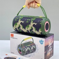 Nouveau haut-parleur stéréo FM étanche à basses puissantes avec lumières RGB, entrée USB/AUX pour batterie intégrée