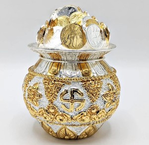 เหรียญกาลาชทำมือสไตล์โบราณวัดทองเงินสำหรับงานเฉลิมฉลองของขวัญทางศาสนาของตกแต่งบ้าน - Product Image 4