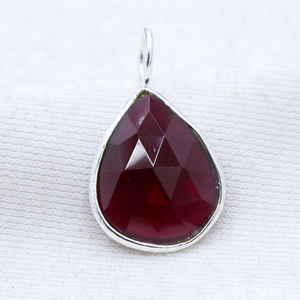 Handmade 925 <b>Solid</b> Sterling Silver Women's Healing <b>Pendant</b> Jewelry Natural Pink Tourmaline Pear Cut Gemstone <b>Gold</b> Plated Gift - Product Image 1