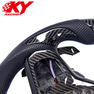 Volant personnalisé en fibre de carbone avec LED RPM et palettes de changement de vitesse magnétiques pour BMW G20 G30 G22 G28 G38 M340i M440i G80 G82 G87 - Product Image 2