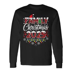Magliette a maniche lunghe abbinate per Natale in famiglia 2025, regali di Natale - Product Image 1