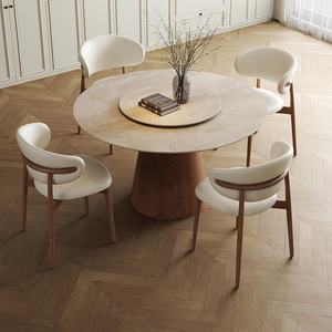 Mesa de comedor redonda de madera maciza de lujo moderno. Mesa De Comedor Con Tocadiscos Rock Slab. Múltiples tamaños disponibles - Product Image 5