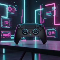 Mejor Joystick para Juegos de PC 2024, Giroscopio de Seis Ejes, Motor de Vibración, Controlador de Juegos P4, Gamepad Inalámbrico con Conexión BT