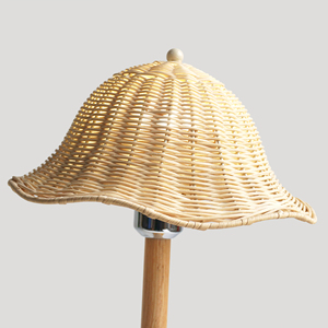 Handmade trang trại phòng ngủ bảng đèn ánh sáng với bóng đèn sợi đốt lampenschirm tự nhiên Indonesia mây đèn lồng chiếu sáng - Product Image 2