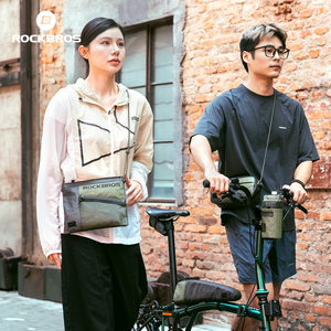 <span class=keywords><strong>ROCKBROS</strong></span>-Bolso cruzado de tela reutilizable, bolso informal para <span class=keywords><strong>manillar</strong></span> de bicicleta plegable, mochila para montar, bolsas organizadoras - Product Image 3