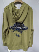 Pull unisexe automne-hiver à capuche avec cordon de serrage, imprimé papillon, 100 % coton tricoté et brodé, vente chaude, tenue décontractée