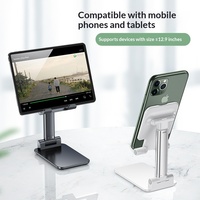 Support de téléphone pliable pour bureau, réglable en hauteur et en angle, en matériau ABS, pour smartphone, tablette, iPad