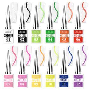 <span class=keywords><strong>UNIGEL</strong></span> - Gel Delineador para Uñas en 12 Colores, 15 ml, 6D, Sin Necesidad de Limpiar, Larga Duración, No Tóxico, Extensión UV, OEM, ODM, Personalizado - Product Image 1